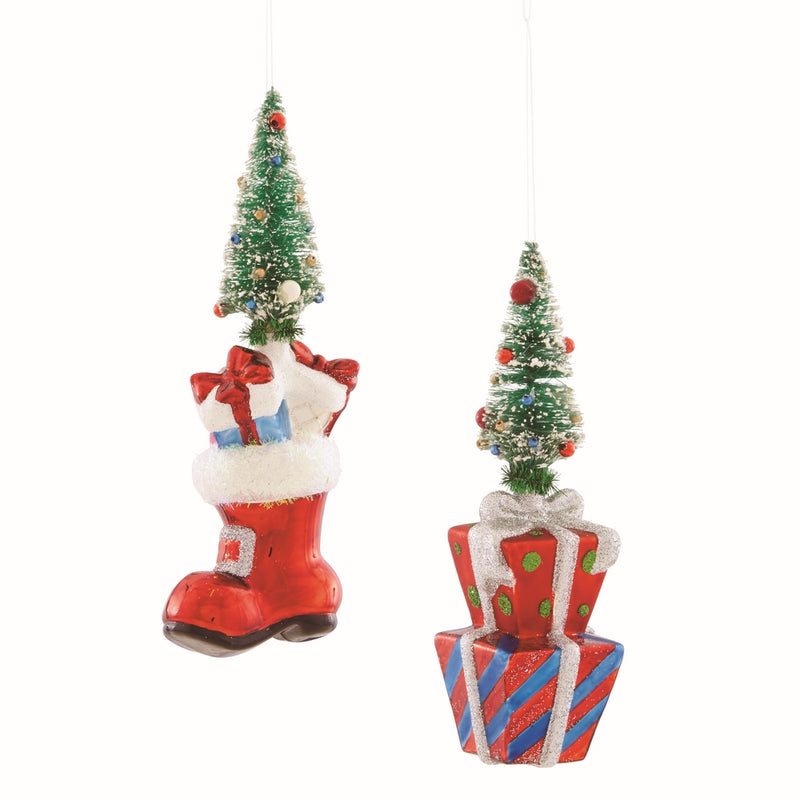NAPA Home & Garden, VINTAGE CHRISTMAS GLASS ORNAMENTS, SET OF 2,Z5118MLT