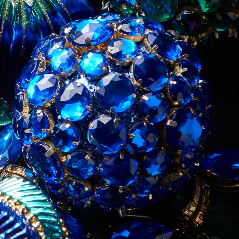 Napa Home Garden, JEWEL BALL ORN 3.75" BLUE/GOLD,z5201blg