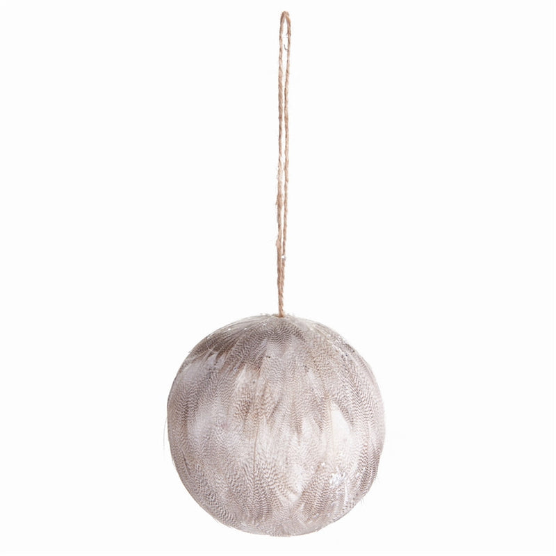 Napa Home Garden, FEATHER BALL ORNAMENT 4",z5513gy