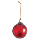 NAPA Home & Garden, WINTERBERRY GLASS ORB ORNAMENT 4",Z7029RD