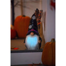 16"H LED Resin statuary, Witch Gnome with BlackHhat