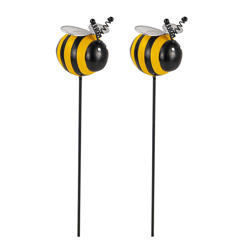 Set of 2  Bumble Bee Plant Pick
