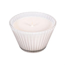 SDS HD 7oz Ribbed Cupcake Glass Candle Bright White