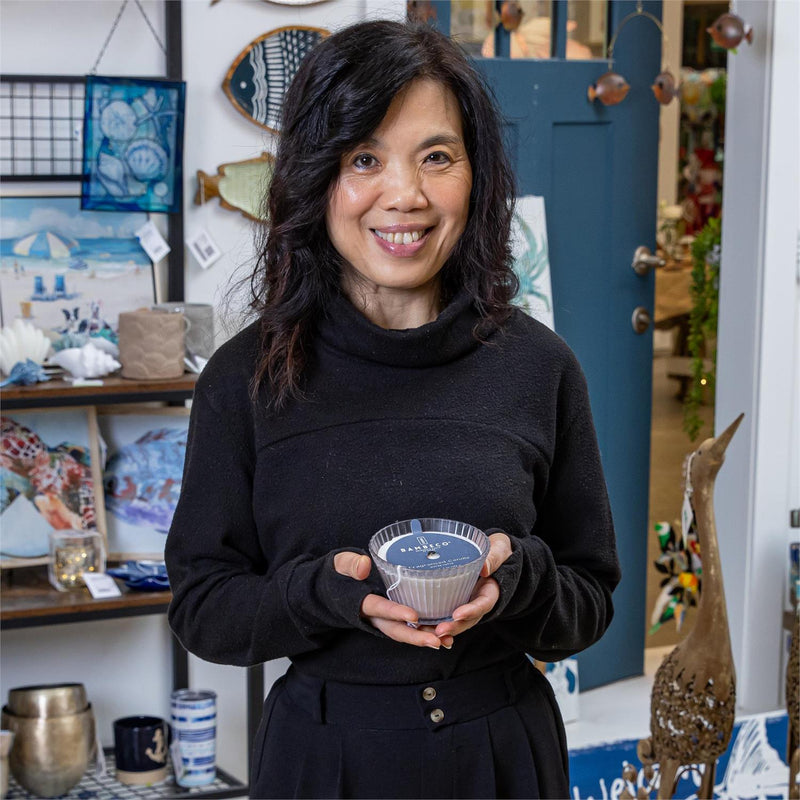 SDS HD 7oz Ribbed Cupcake Glass Candle Ancient Water