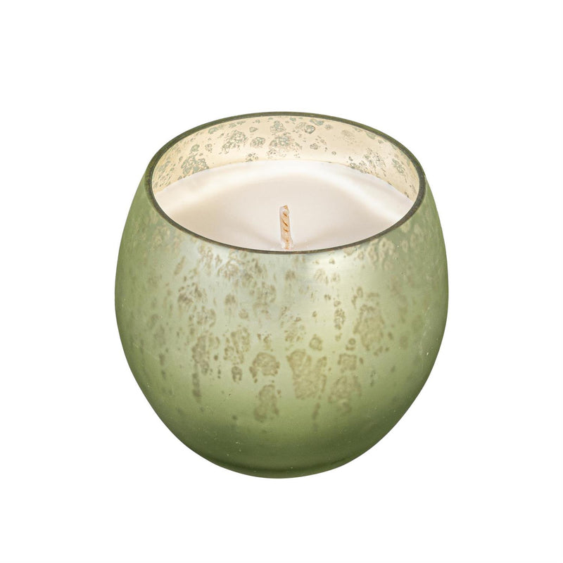 Bunny Blooms Egg Mercury Glass Candle Smoke Green