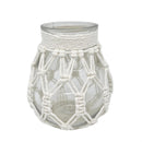 SDS 5.91X7.09 Macrame Woven Glass Vase
