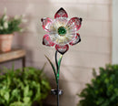 Solar Fiber Optic Flower Stake, Red