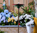 Metal Torch Stake, Red Flower Red