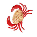 Metal and Rattan Crab Wall Decor, Red