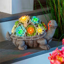 Solar Resin Succulent Turtle