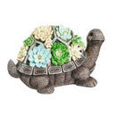 Solar Resin Succulent Turtle