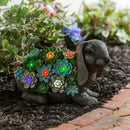 Solar Resin Succulent Rabbit