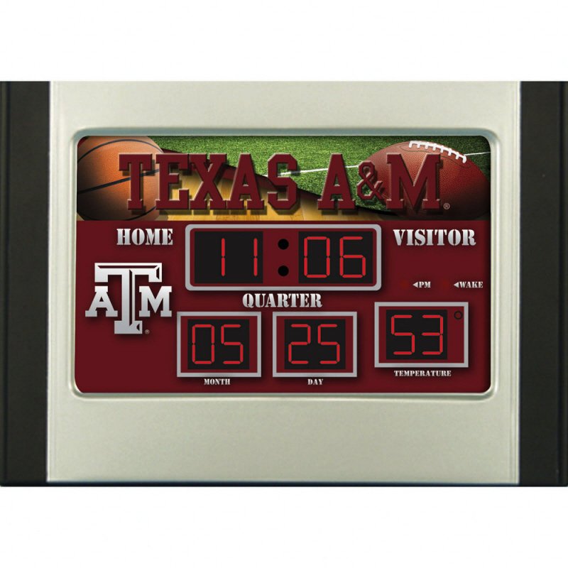 6.5"x9" Scoreboard Desk Clock (NG)- Texas A&M U,0128644