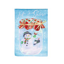 Let it Snow Snowman Burlap House Flag,13b11233