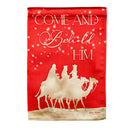 Red and Gold Christmas Night  Lustre Reversible House Flag,13lu10621fb