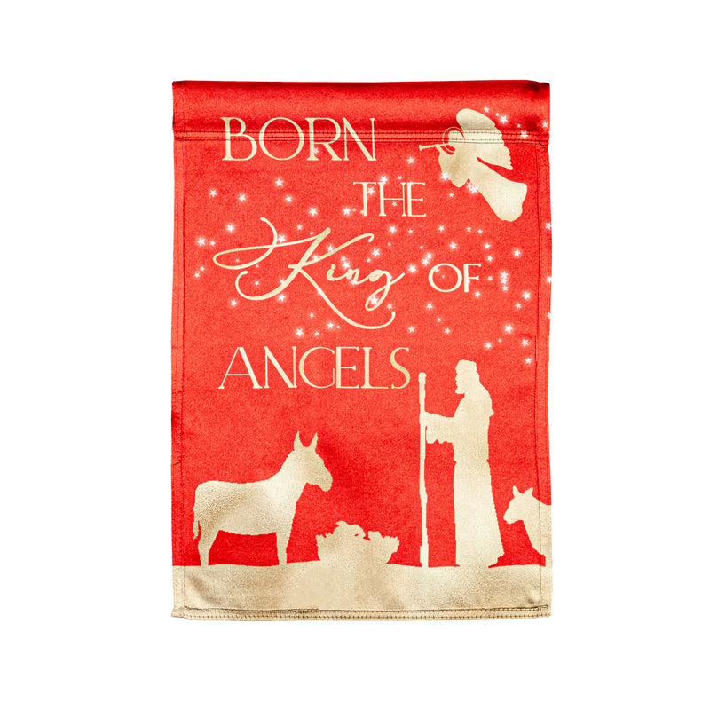 Red and Gold Christmas Night  Lustre Reversible House Flag,13lu10621fb