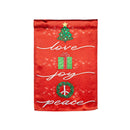 Love, Joy, Peace Lustre House Flag,13lu11234