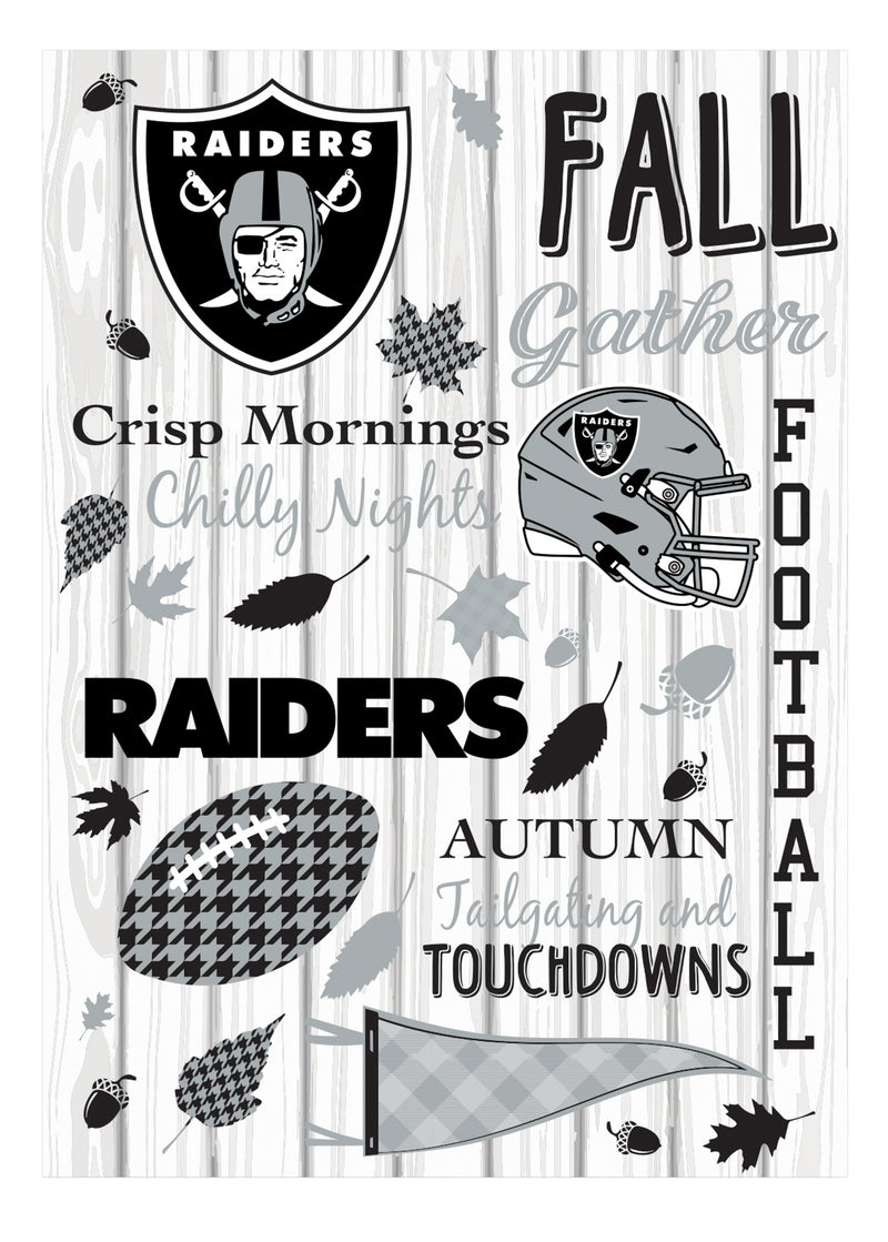 Las Vegas Raiders, Moire Flag, House Size, Fall Seasonal,13m3822