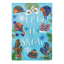Let it Snow Winter Fun Suede House Flag,13s12165