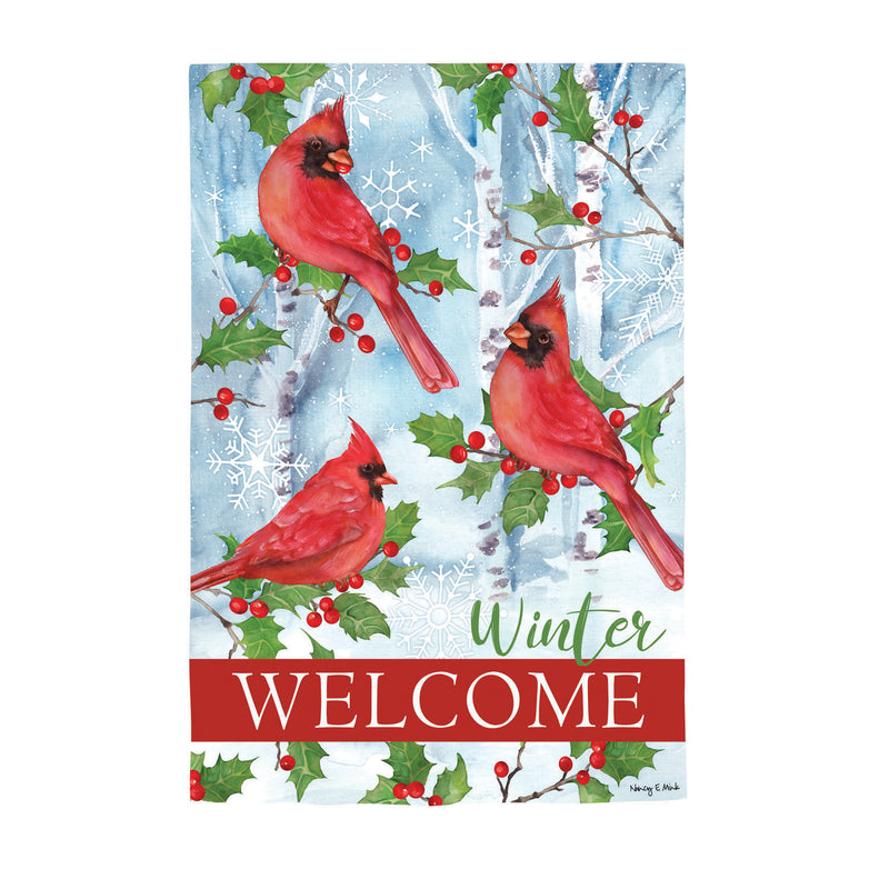 Winter Visit Suede House Flag,13s12203