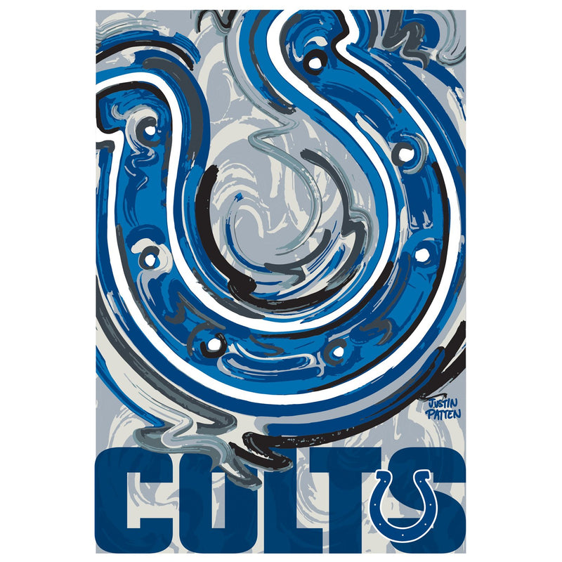 Indianapolis Colts, Suede REG, Justin Patten Logo,13s3813jpal