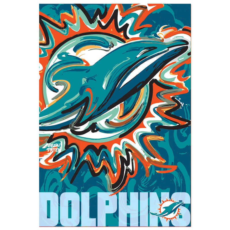 Miami Dolphins, Suede REG, Justin Patten Logo,13s3816jpal