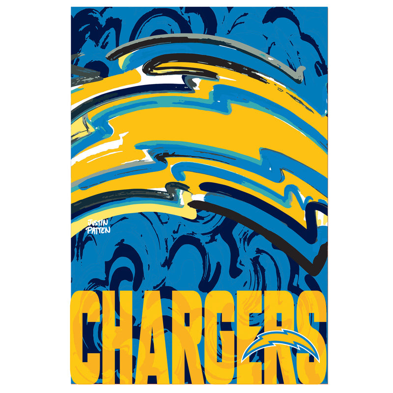 Los Angeles Chargers, Suede REG, Justin Patten Logo,13s3825jpal