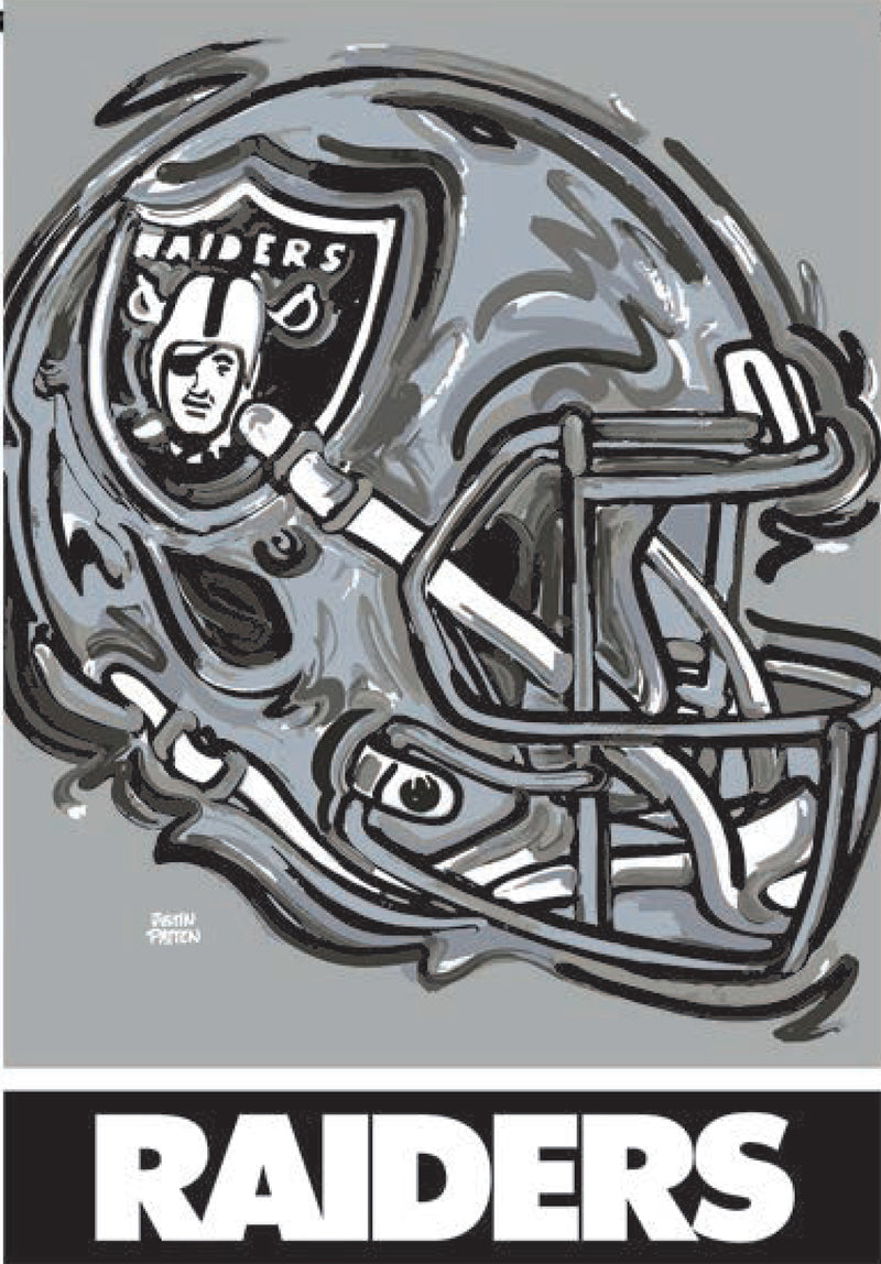 Las Vegas Raiders Helmet, Suede REG JPA,13s3822jpab