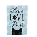 Live Love Purr Garden Burlap Flag,14b10202
