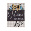 Dogs and Checks Garden Burlap Flag,14b10769
