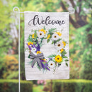 Daisy Wreath Garden Burlap Flag,14b10889
