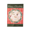 Merry Christmas Pig Burlap Garden Flag,14b12491