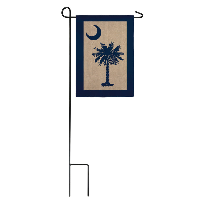 South Carolina Palmetto Garden Burlap Flag,14b9035