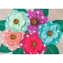 Polka Dot Floral Mason Jar Garden Burlap Flag,14b9042