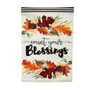 Count Your Blessings Garden Burlap Flag,14b9931