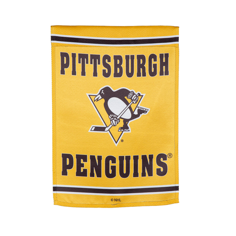 Embossed Suede Flag, GDN Size, Pittsburgh Penguins,14es4372