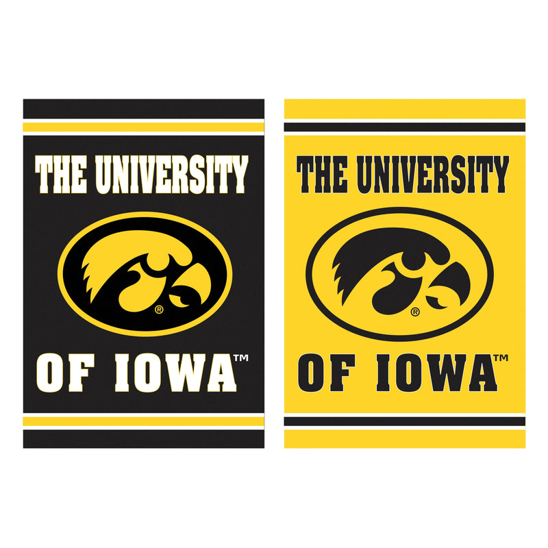 Embossed Suede Flag, GDN Size, University of Iowa,14es980