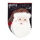 Merry Christmas Plaid Santa Garden Linen Flag,14l10028
