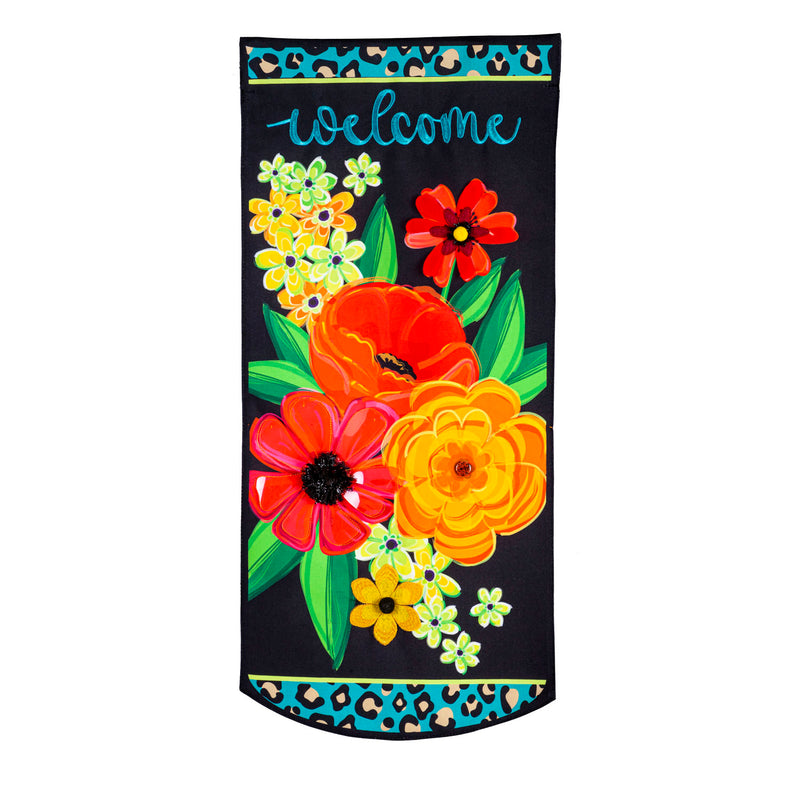Animal and Floral Welcome Everlasting Impressions Textile Decor,14l10268xl