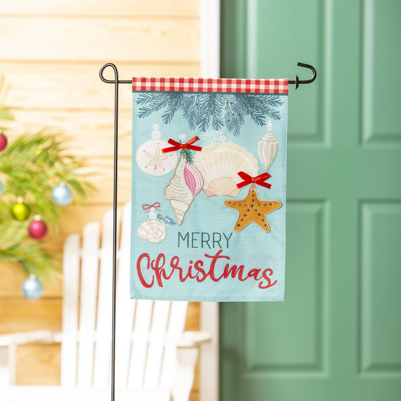 Seashell Ornaments Garden Linen Flag,14l10631