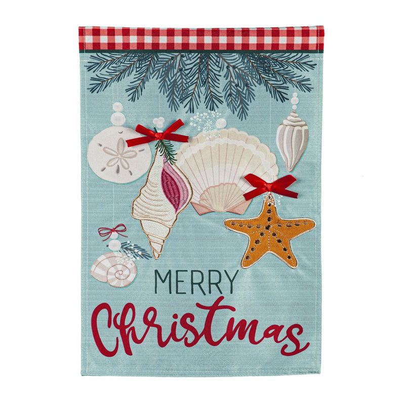 Seashell Ornaments Garden Linen Flag,14l10631