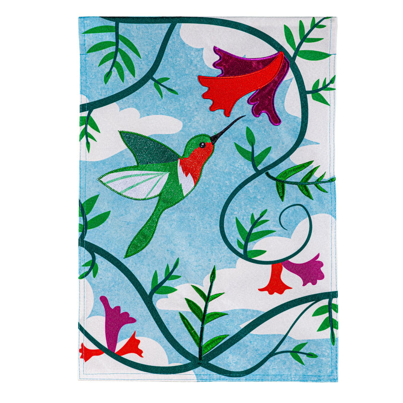 Hummingbird Linen Garden Flag,14l11303