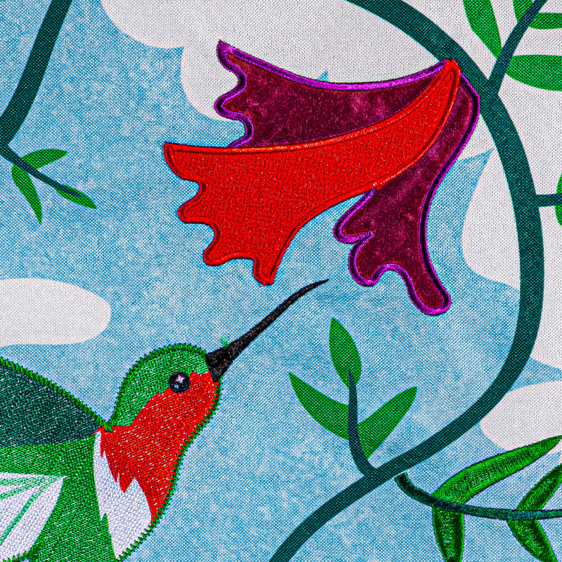 Hummingbird Linen Garden Flag,14l11303