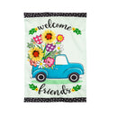 Flower Truck Linen Garden Flag,14l11780