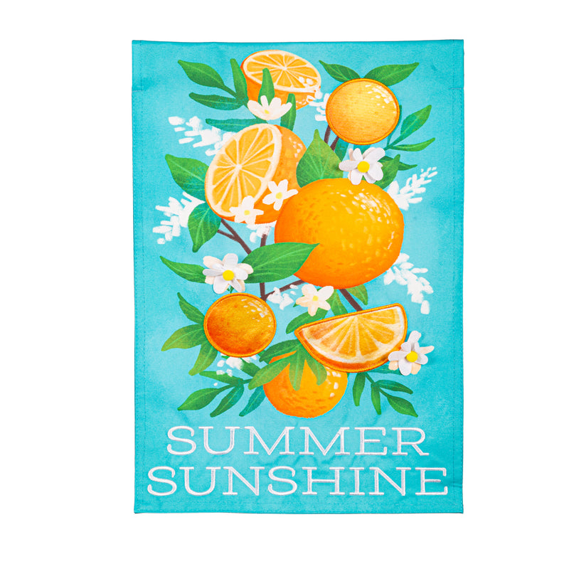 Summer Sunshine Linen Garden Flag,14l11794