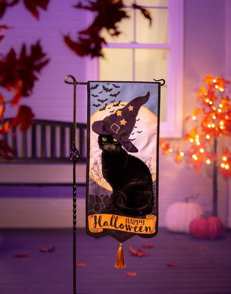 Happy Halloween Black Cat  Everlasting Impression Textile Décor,14l12263xl