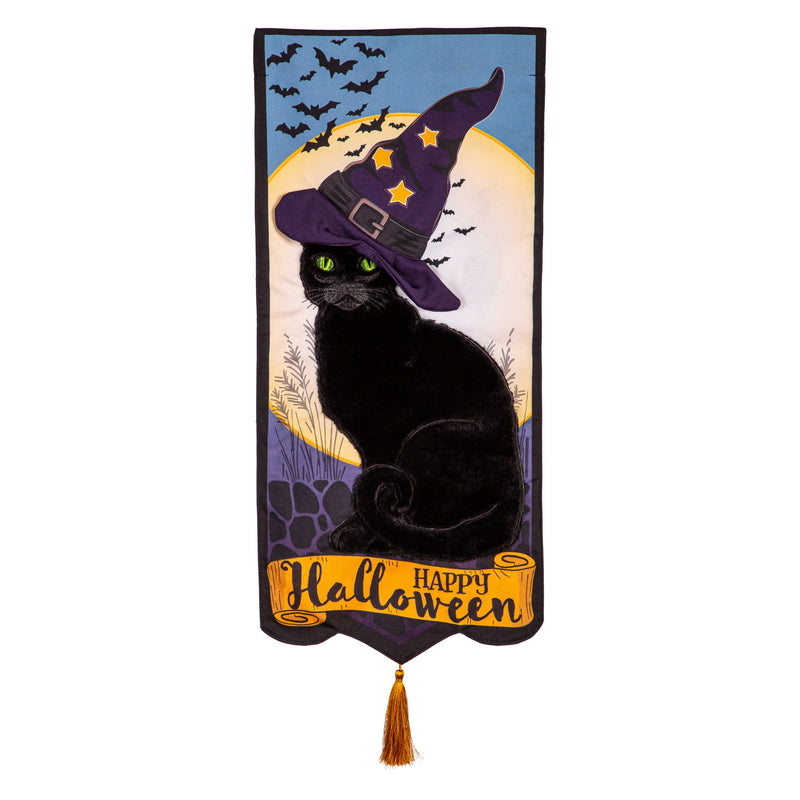 Happy Halloween Black Cat  Everlasting Impression Textile Décor,14l12263xl