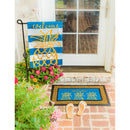 Pineapple Stripe Garden Linen Flag,14l8524bl