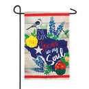 Texas In My Soul Garden Linen Flag,14l8862