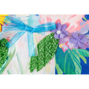 Floral Mason Jar Garden Linen Flag,14l9028